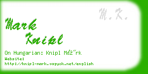 mark knipl business card